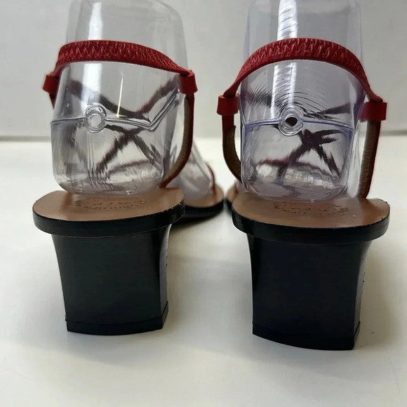 ATP Atelier Sandals High Heel Open Toe Strappy Leather Shoes Red Brown Size 38 8 - Picture 5 of 12